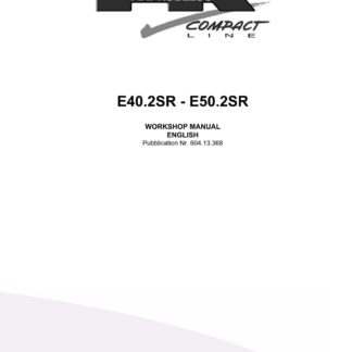 Fiat Kobelco E40.2SR E50.2SR Mini Crawler Excavator Service Repair Manual