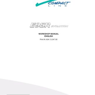 Fiat Kobelco E9SR Mini Crawler Excavator Service Repair Manual