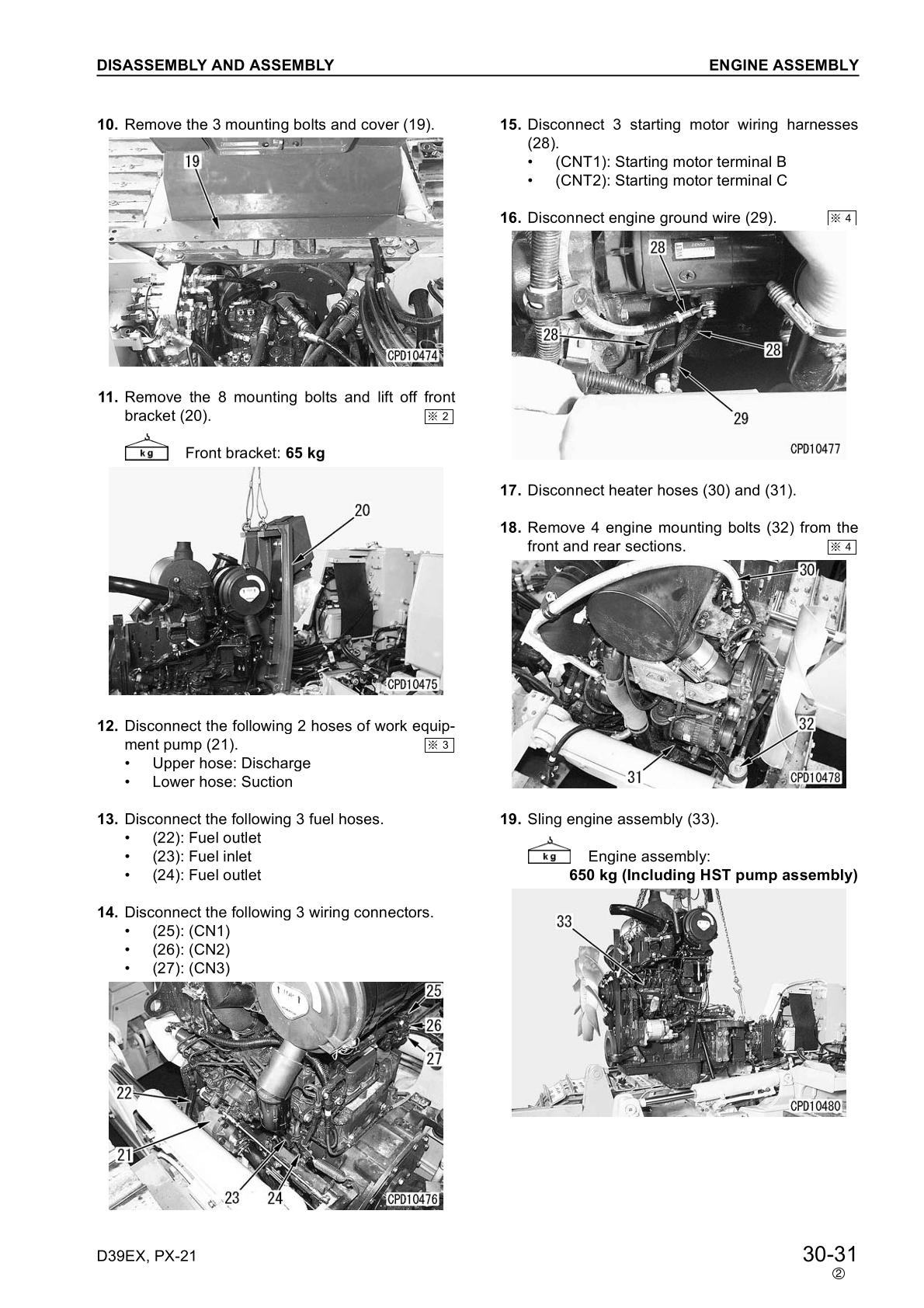 Komatsu D39EX-21 D39PX-21 Dozer Bulldozer Service Repair Manual - Image 4