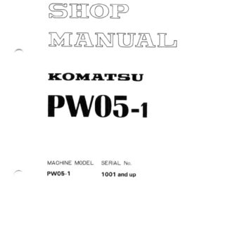 Komatsu PW05-1 Wheeled Excavator Service Repair Manual