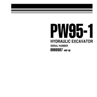 Komatsu PW95-1 Hydraulic Excavator Service Repair Manual
