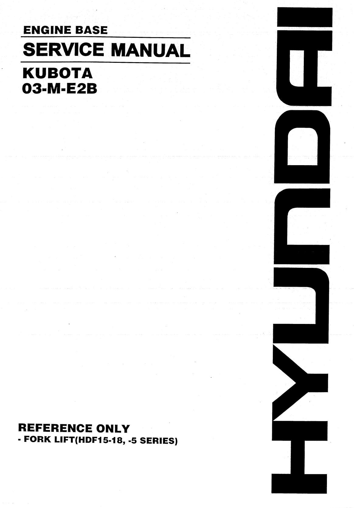 Kubota 03-M-E2B Diesel Engine Service Repair Manual