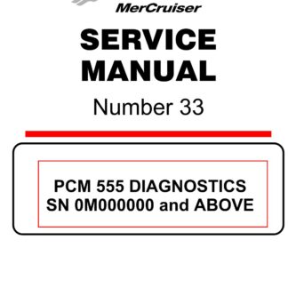 Mercury MerCruiser PCM 555 Diagnostics Service Repair Manual