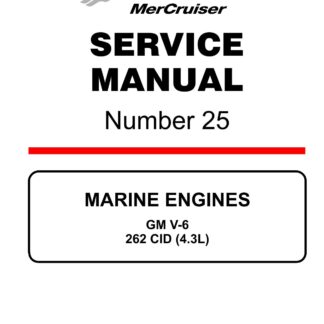 MERCURY MERCRUISER MARINE ENGINES #25 GM V-6 262 CID (4.3L) Service Repair Manual