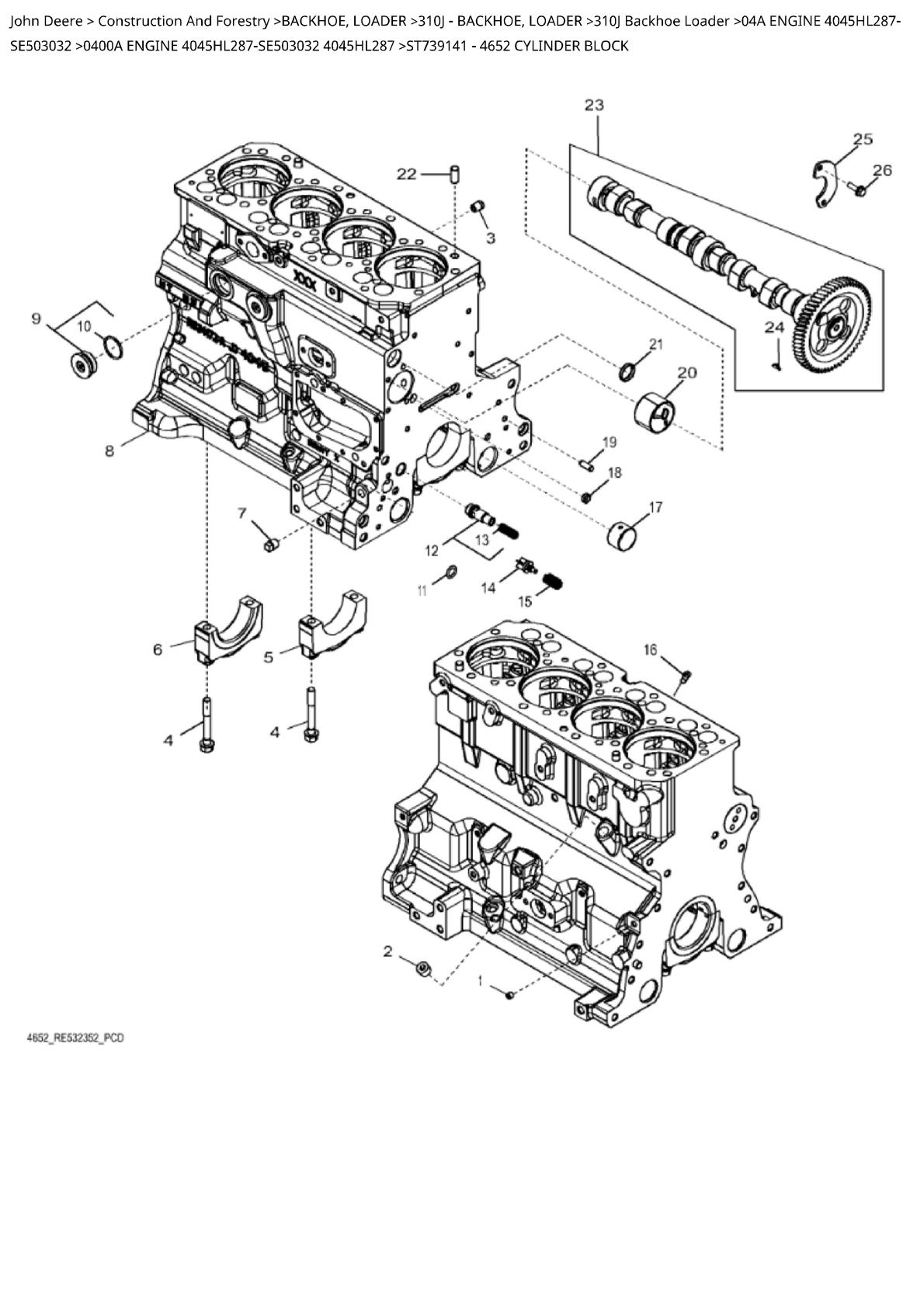 John Deere 310J Backhoe Loader Parts Catalogue manual