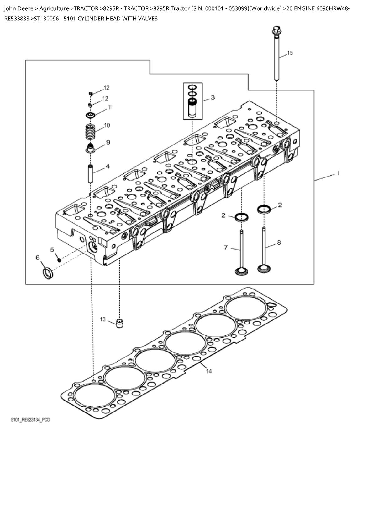 John Deere 8295R Tractor Parts Catalogue manual - Image 2