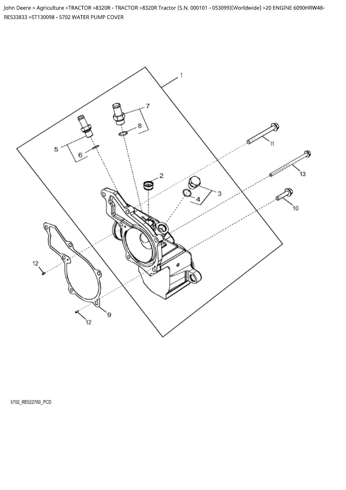 John Deere 8320R Tractor Parts Catalogue manual - Image 2