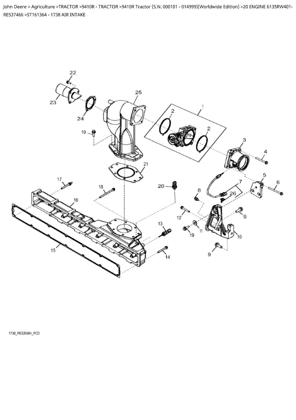 John Deere 9410R Tractor Parts Catalogue manual - Image 2
