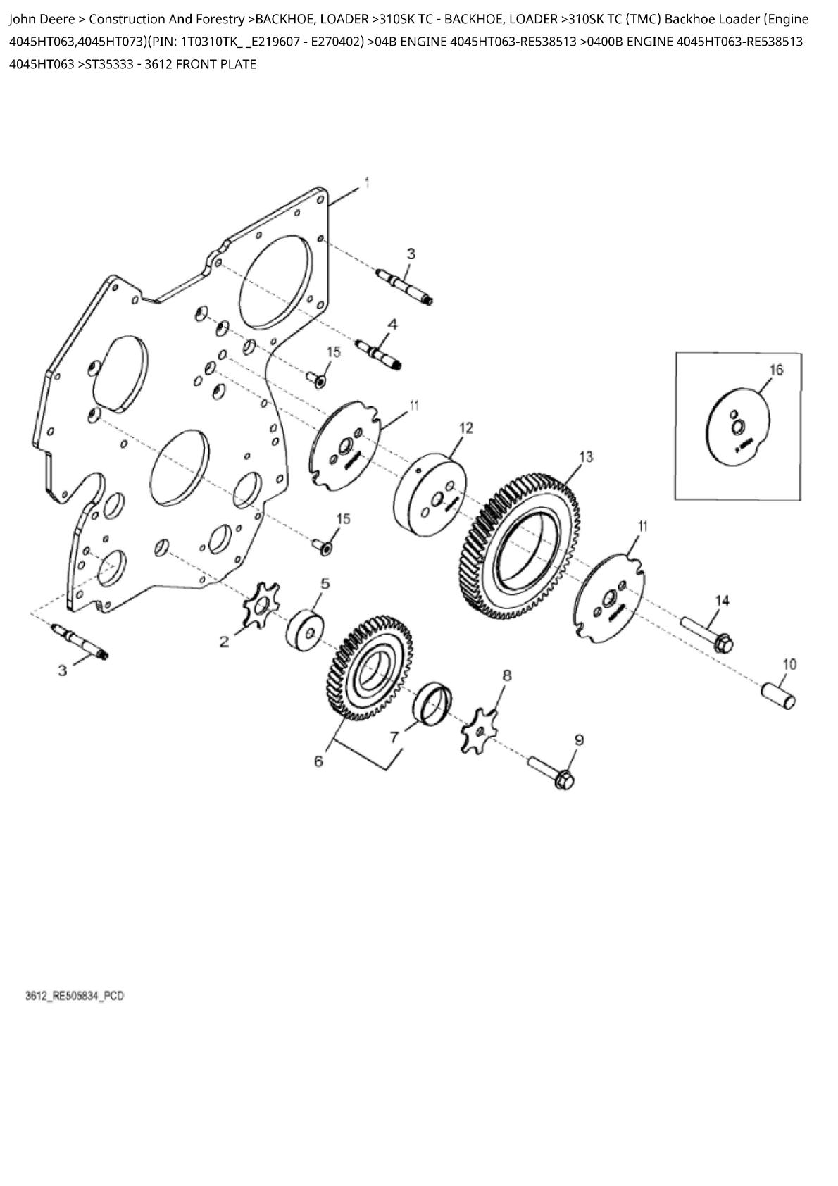 John Deere 310SK TC (TMC) Backhoe Loader Parts Catalogue manual - Image 2