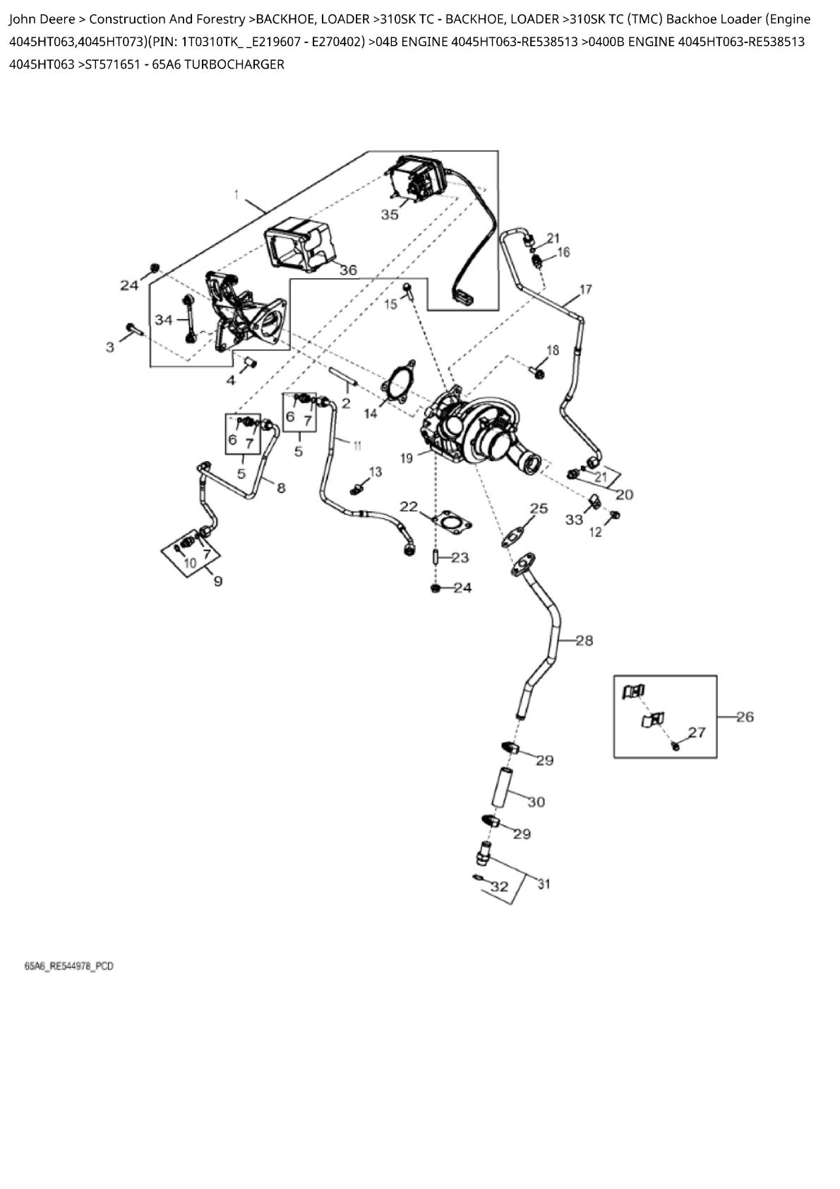 John Deere 310SK TC (TMC) Backhoe Loader Parts Catalogue manual - Image 3