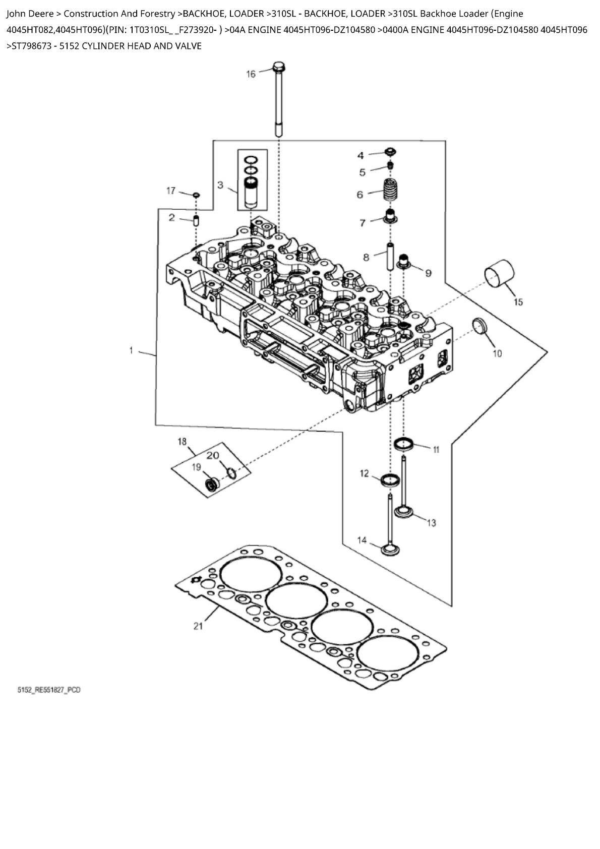 John Deere 310SL Backhoe Loader Parts Catalogue manual - Image 2