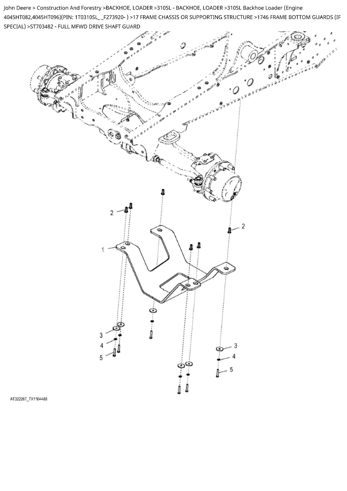 John Deere 310SL Backhoe Loader Parts Catalogue manual - Image 3