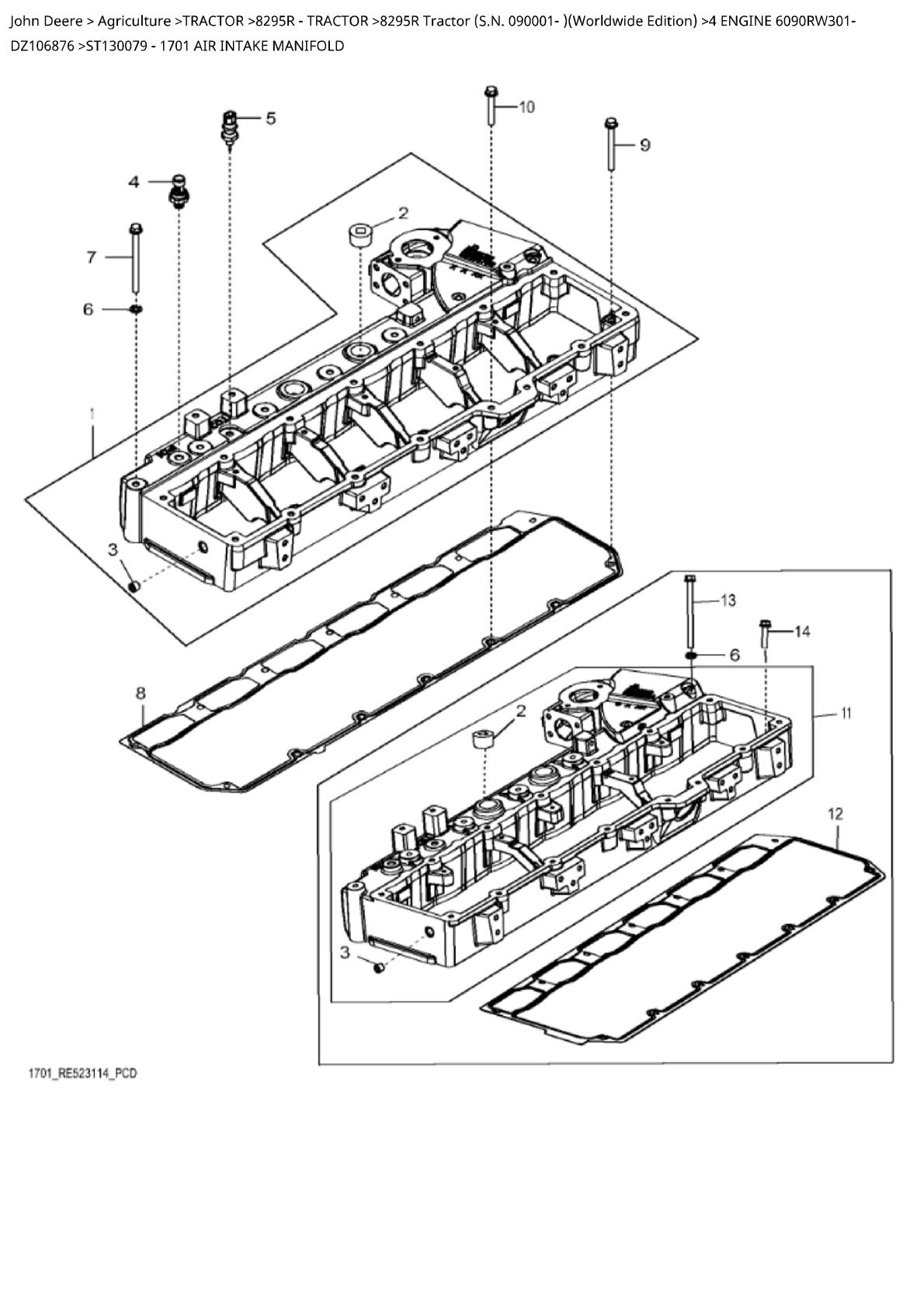 John Deere 8295R Tractor Parts Catalogue manual - Image 3