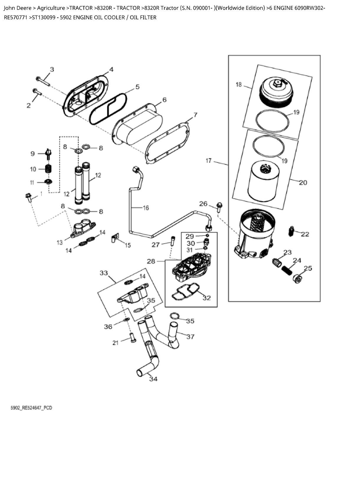 John Deere 8320R Tractor Parts Catalogue manual - Image 2
