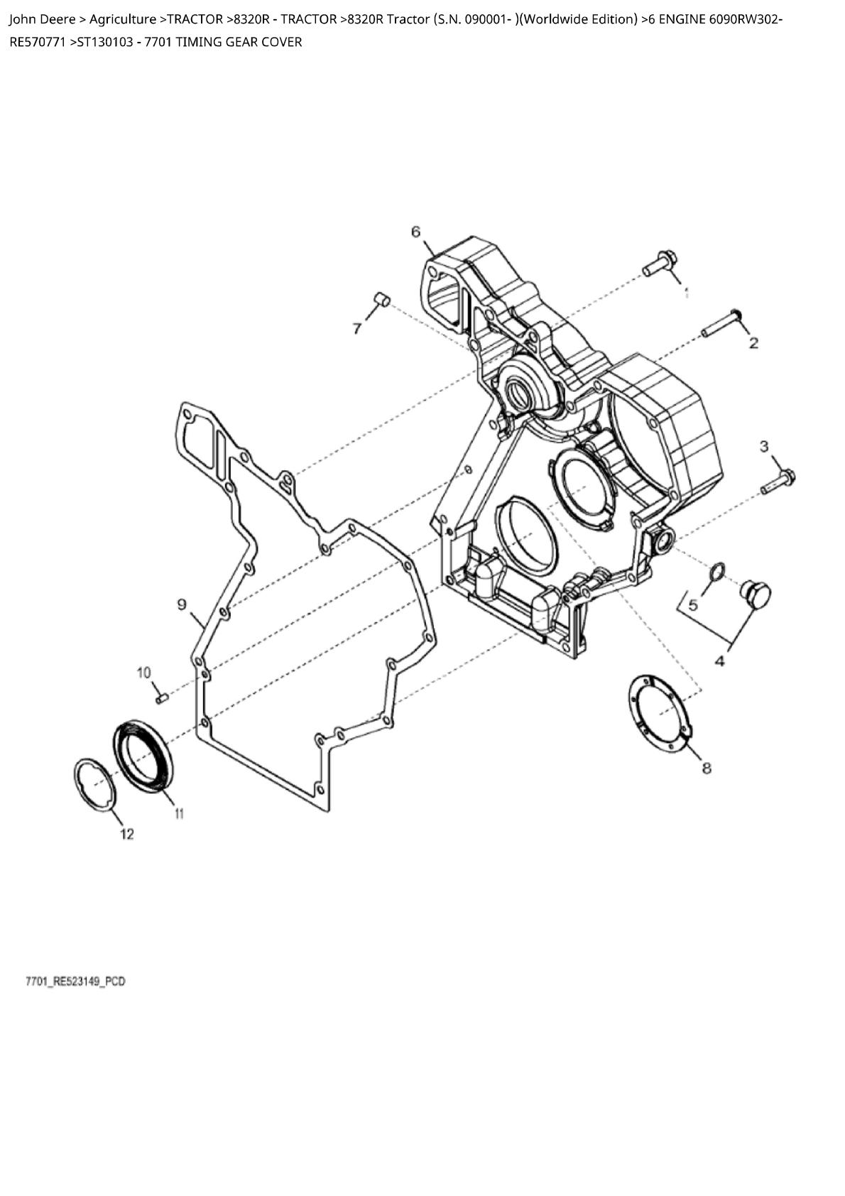 John Deere 8320R Tractor Parts Catalogue manual - Image 3