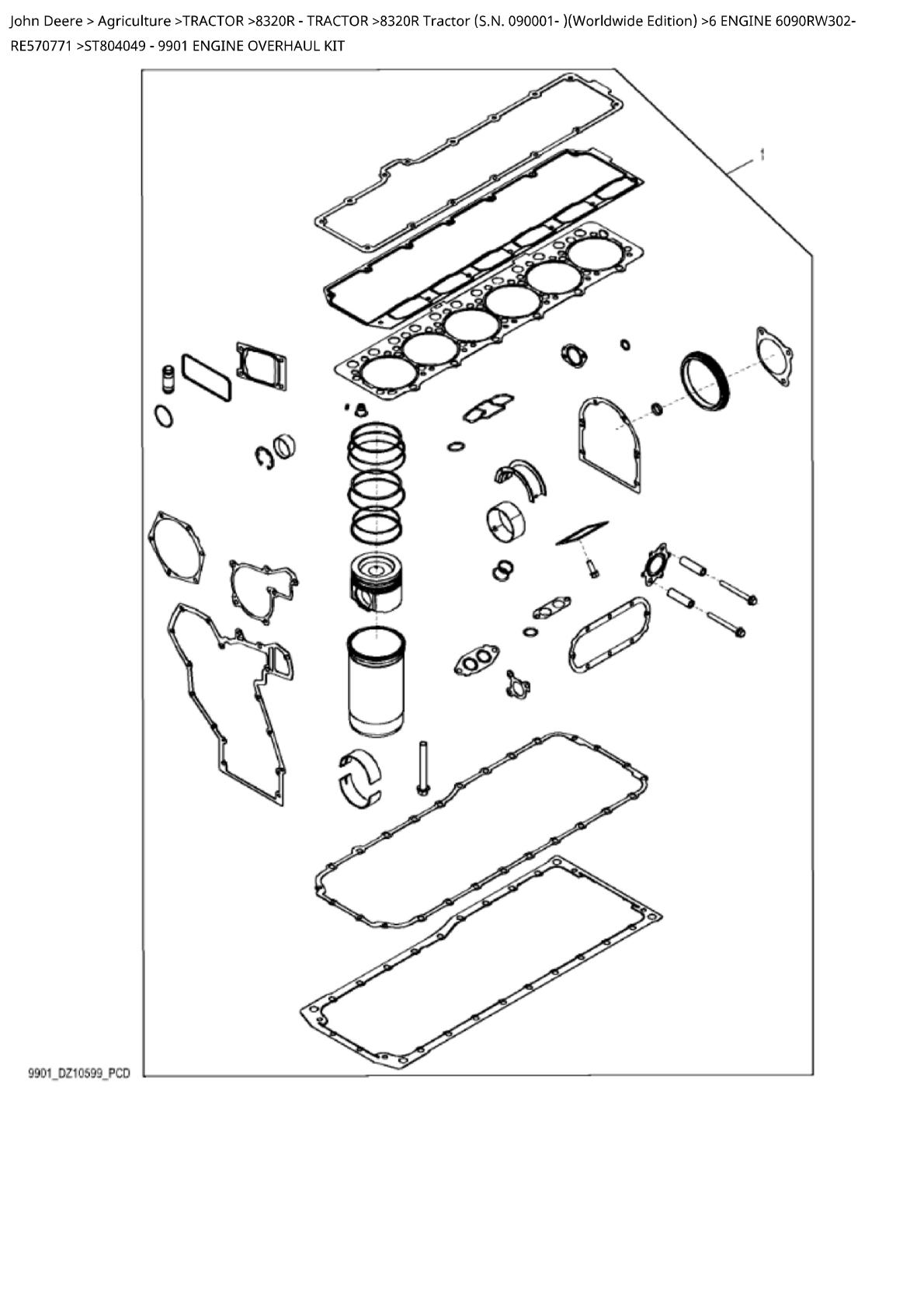 John Deere 8320R Tractor Parts Catalogue manual - Image 4