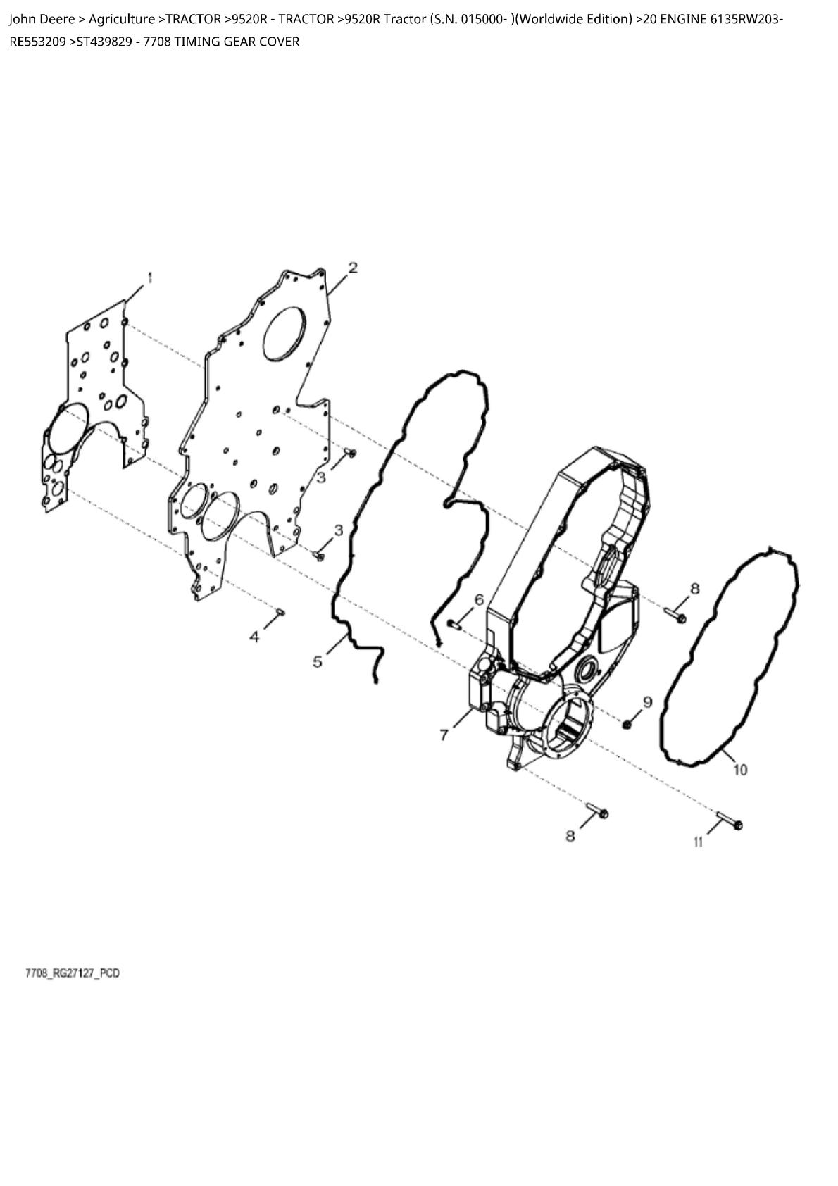 John Deere 9520R Tractor Parts Catalogue manual - Image 3