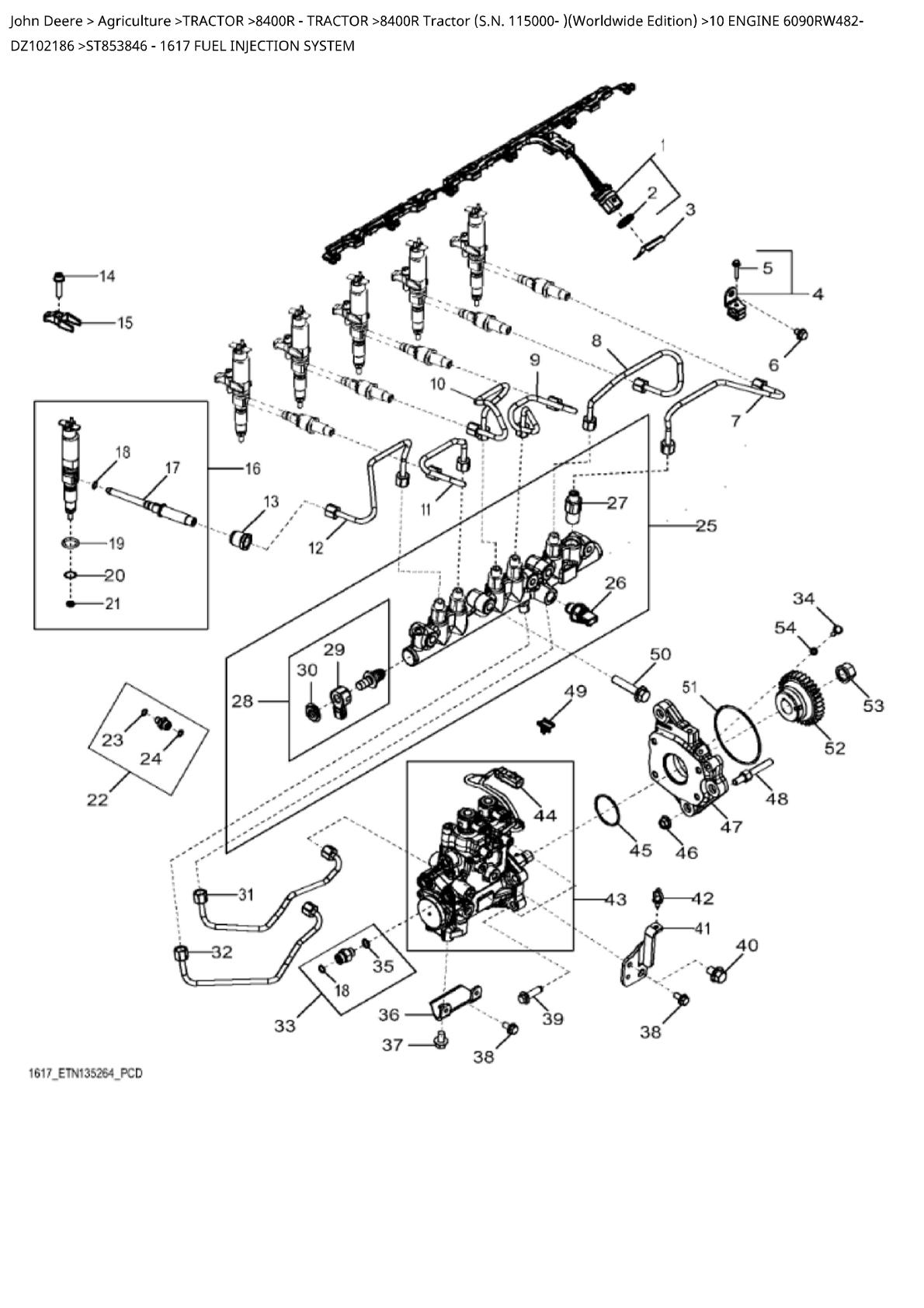 John Deere 8400R Tractor Parts Catalogue manual - Image 2