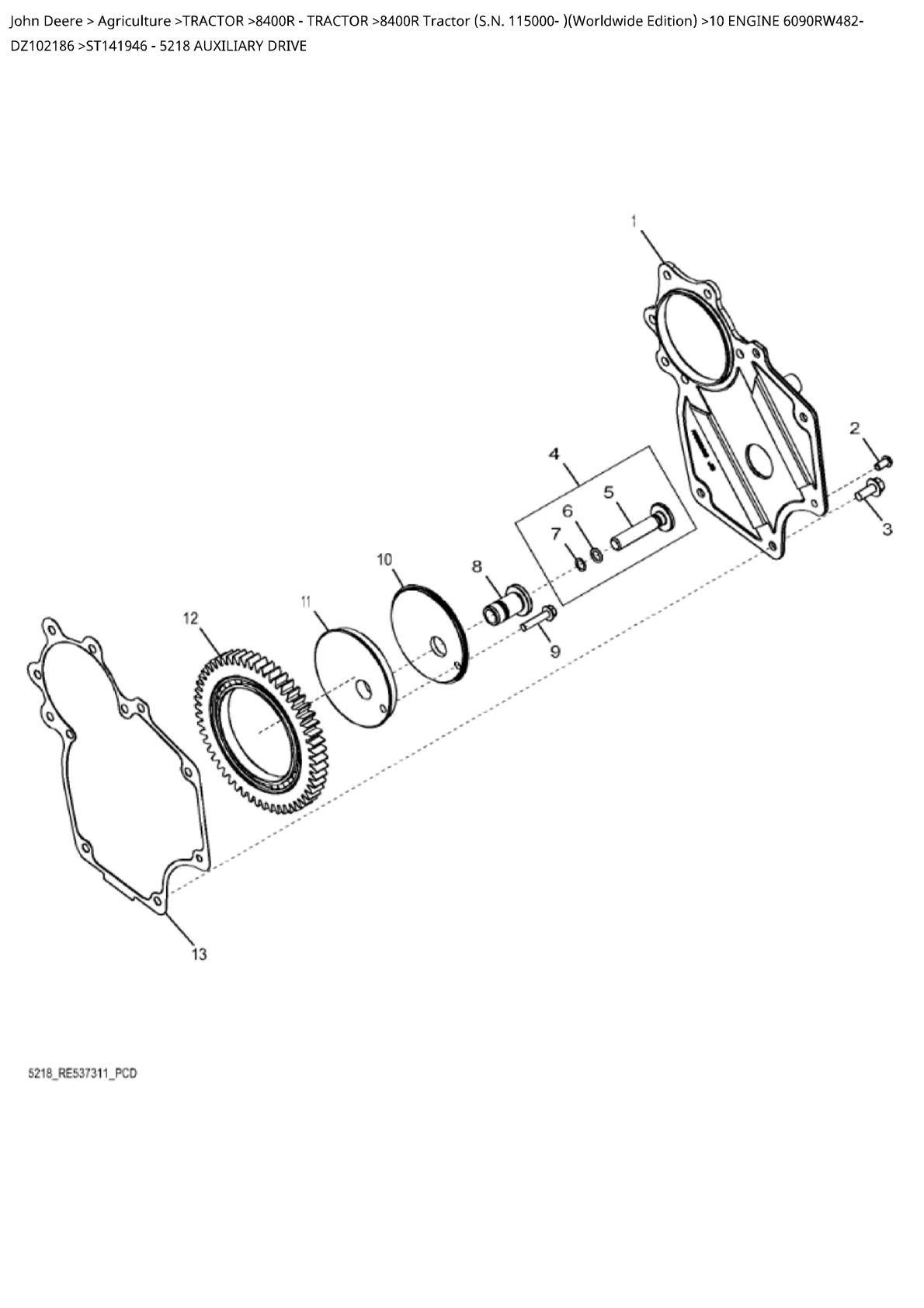 John Deere 8400R Tractor Parts Catalogue manual - Image 4