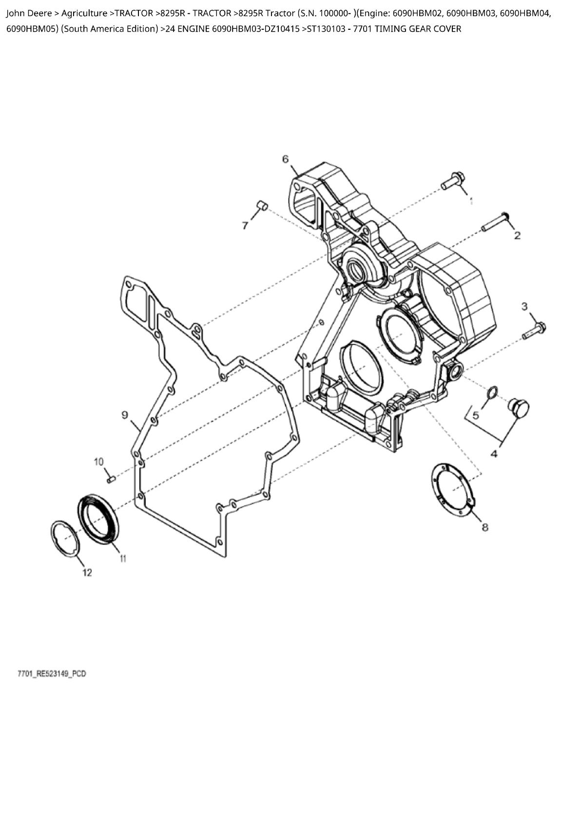 John Deere 8295R Tractor Parts Catalogue manual - Image 3