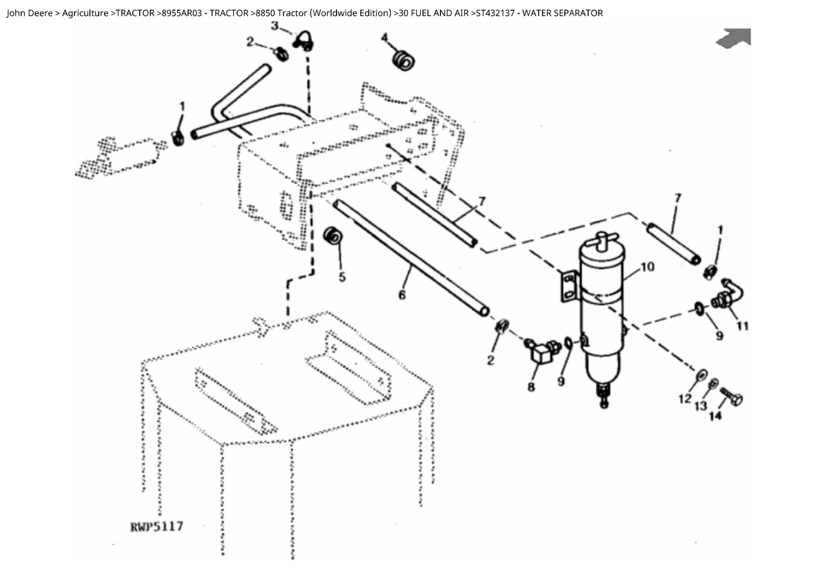 John Deere 8850 Tractor Parts Catalogue manual - Image 4