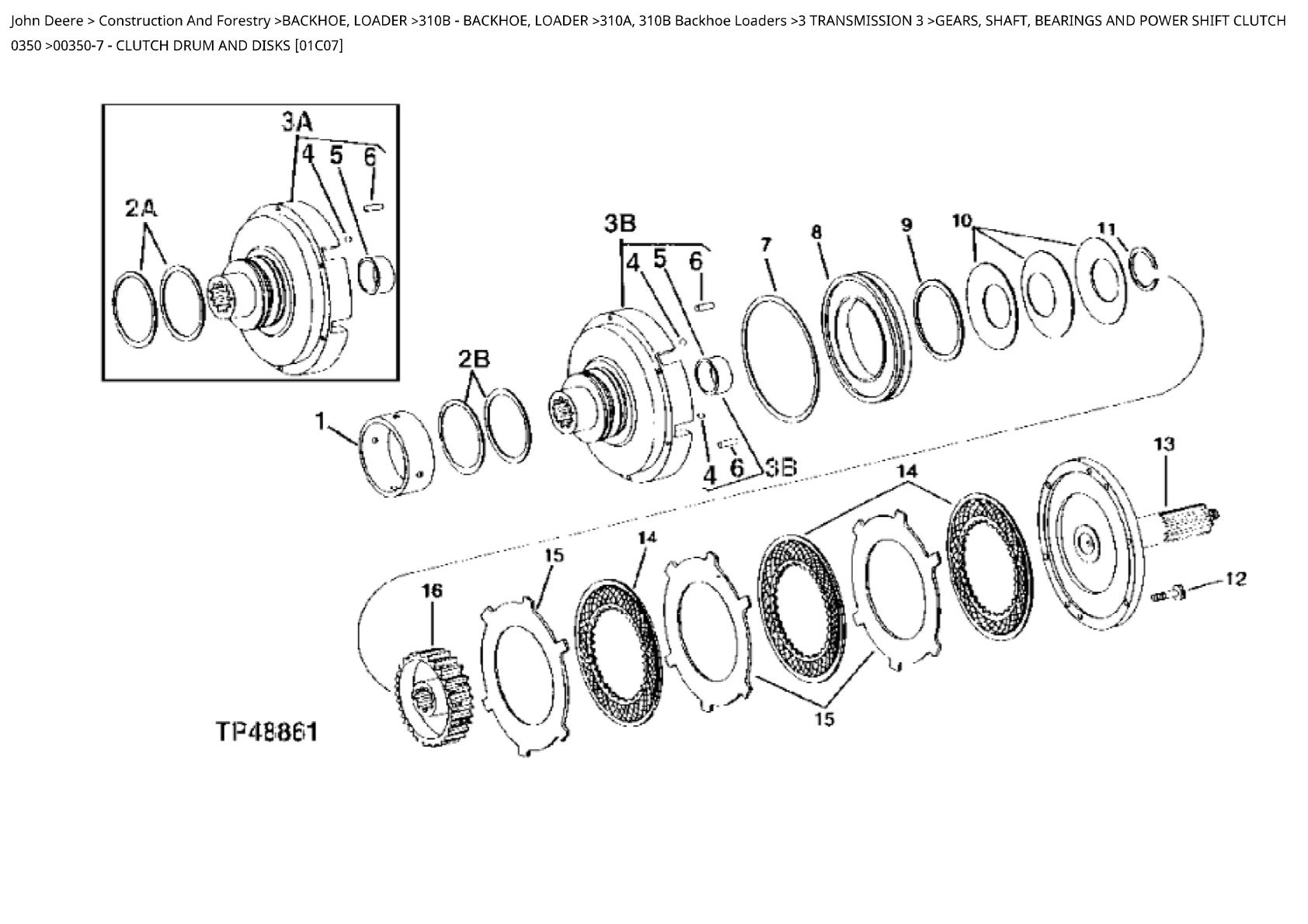 John Deere 310A, 310B Backhoe Loader Parts Catalogue manual - Image 3