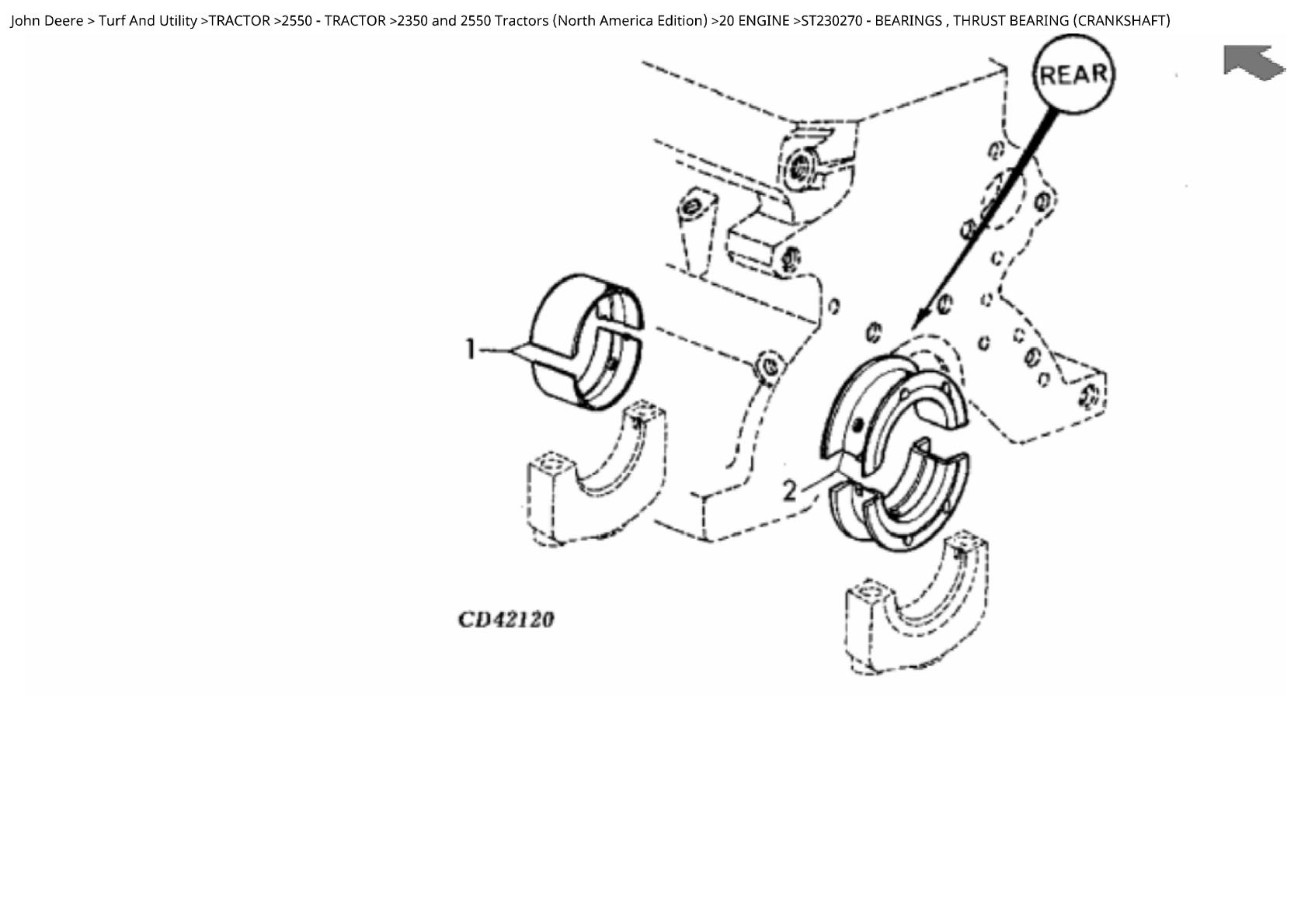 John Deere 2350 and 2550 Tractor Parts Catalogue manual - Image 4