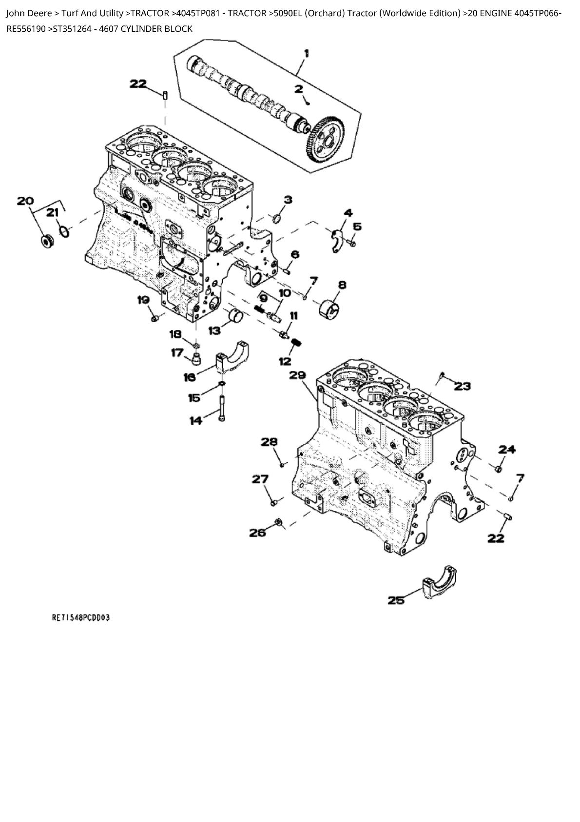 John Deere 5090EL Tractor Parts Catalogue manual