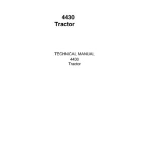 John Deere 4430 Tractor Service Repair Manual