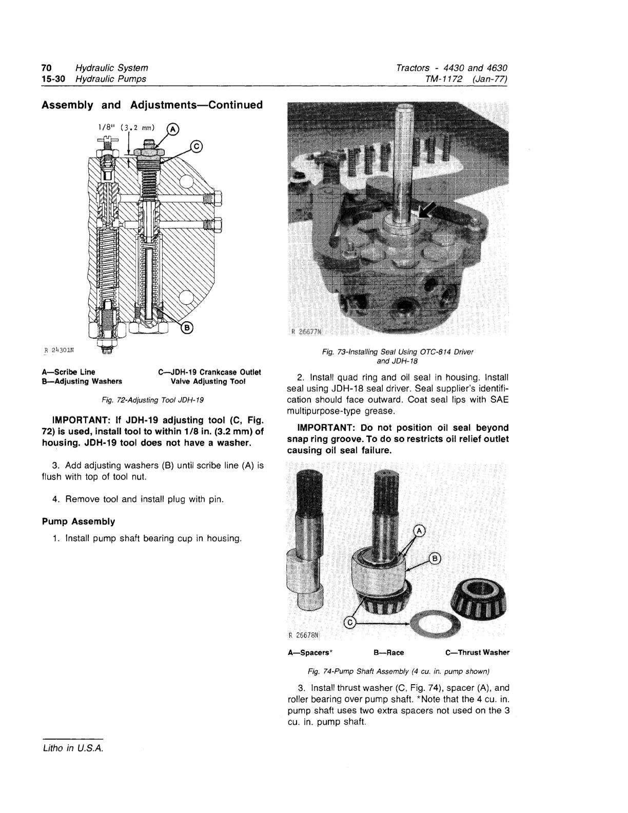 John Deere 4430 4630 Tractor Service Repair Manual - Image 4