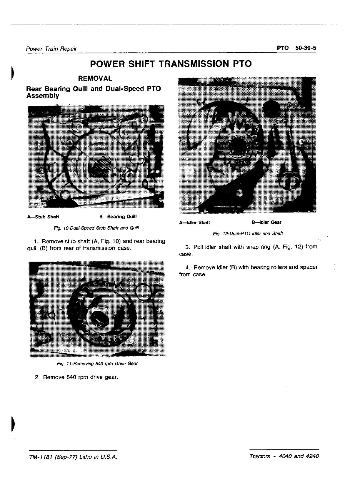 John Deere 4040 4240 Tractor Service Repair Manual - Image 4