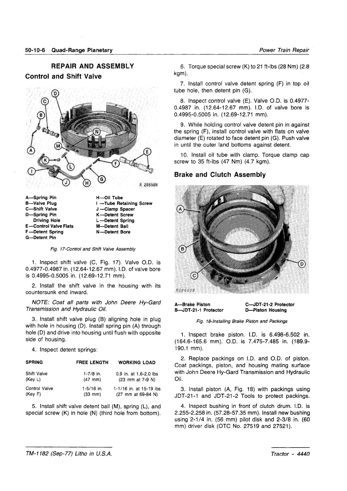 John Deere 4440 Tractor Service Repair Manual - Image 4