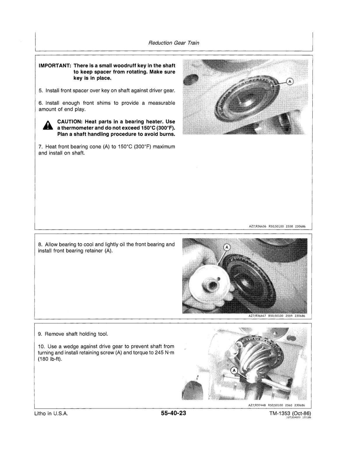 John Deere 4050 4250 4450 Tractor Service Repair Manual - Image 3