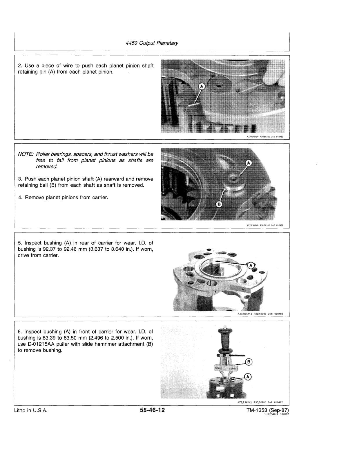 John Deere 4050 4250 4450 Tractor Service Repair Manual - Image 4