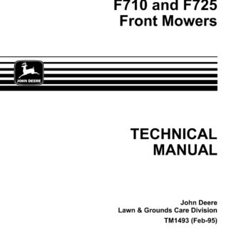 John Deere F710 F725 Front Mower Service Repair Manual