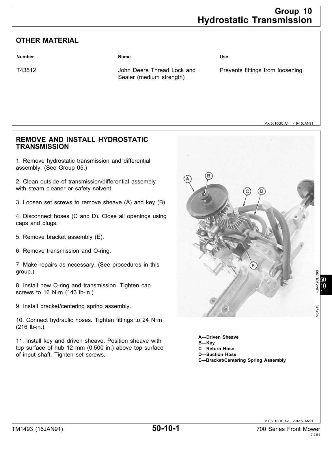 John Deere F710 F725 Front Mower Service Repair Manual - Image 2