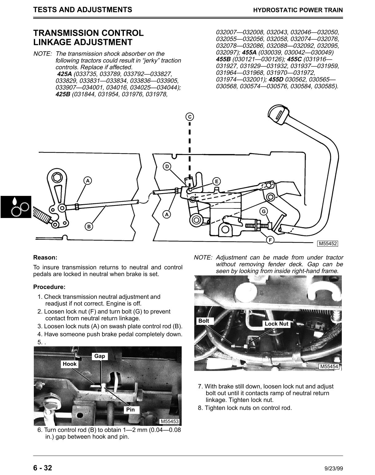 John Deere 425 445 455 Lawn Garden Tractor Service Repair Manual - Image 3