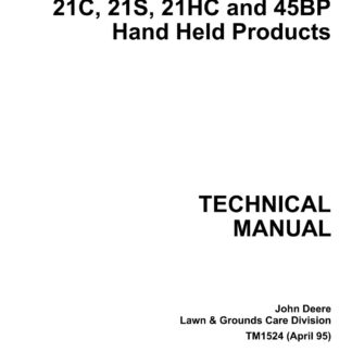 John Deere 21C, 21S, 21HC and 45BP Hand Held Products Service Repair Manual