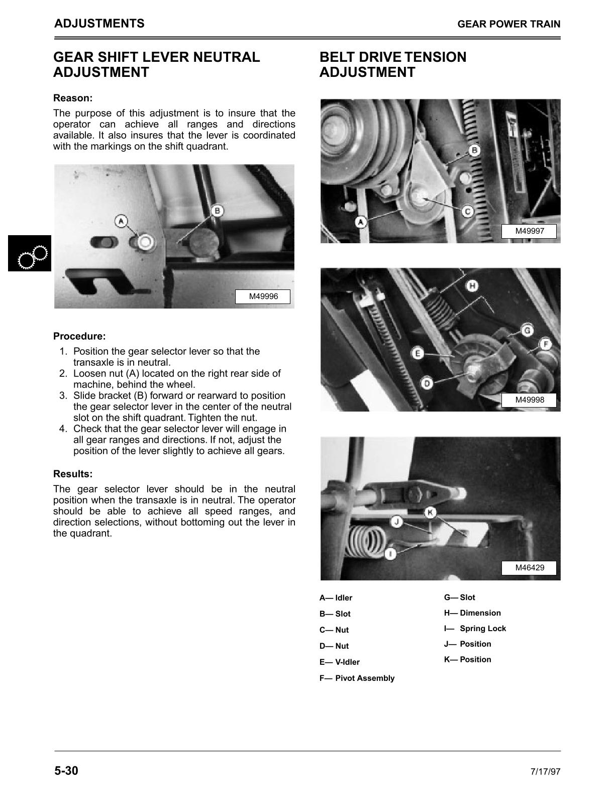 John Deere GT242 GT262 GT275 Lawn Garden Tractor Service Repair Manual - Image 3