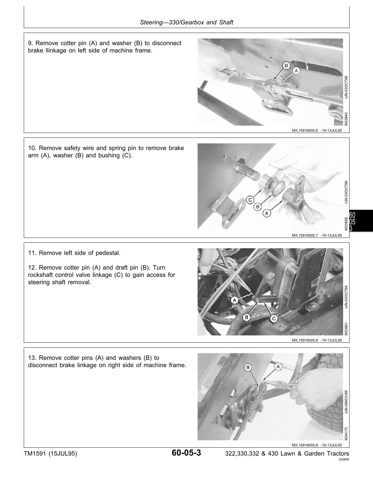 John Deere 322 330 332 430 Lawn Garden Tractor Service Repair Manual - Image 3