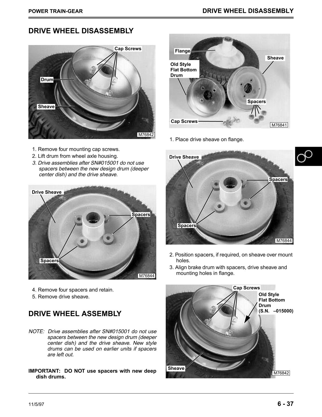 John Deere GS25 GS30 GS45 GS75 HD45 HD75 Commercial Walk-Behind Mower Service Repair Manual - Image 3