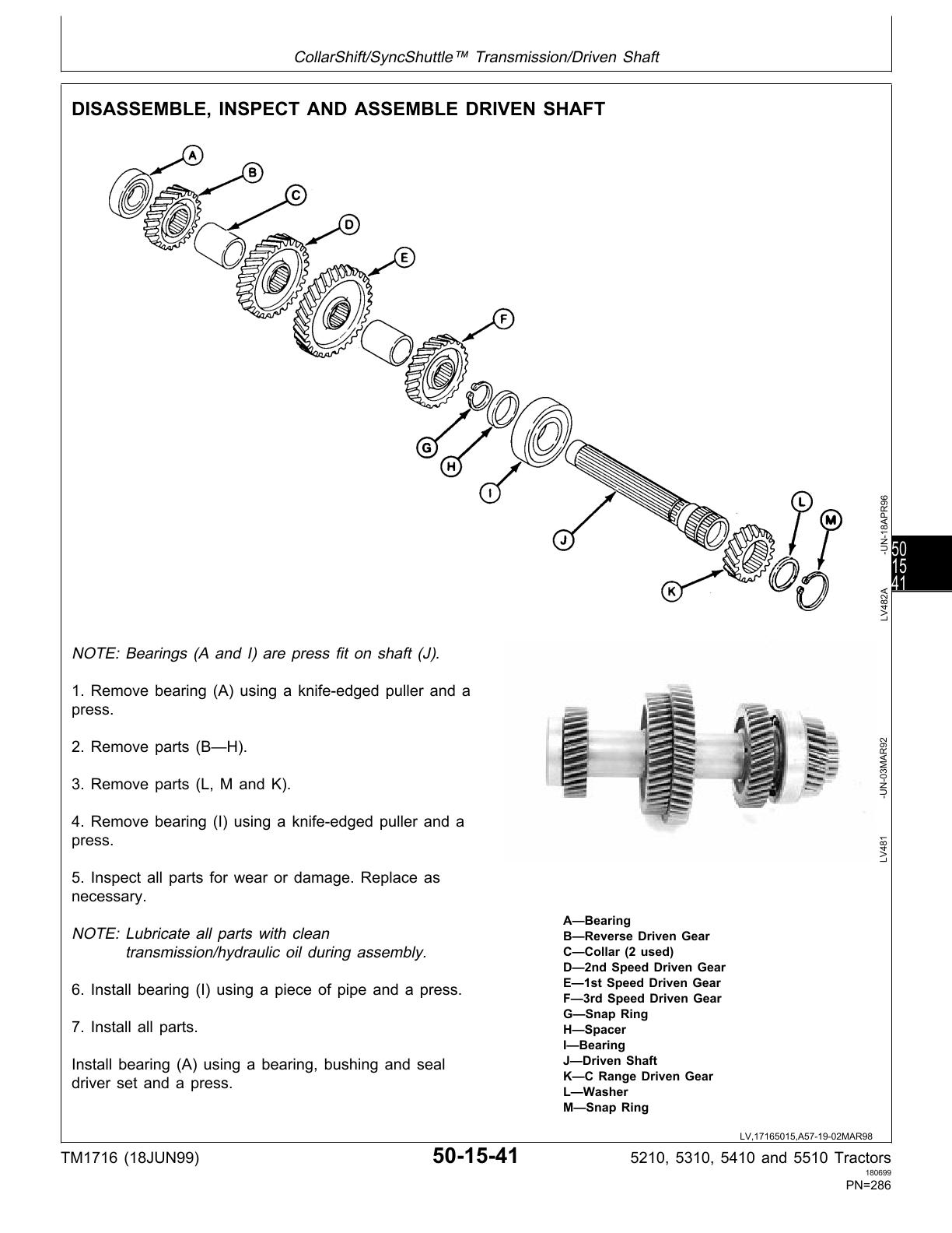 John Deere 5210 5310 5410 5510 Tractor Service Repair Manual - Image 2