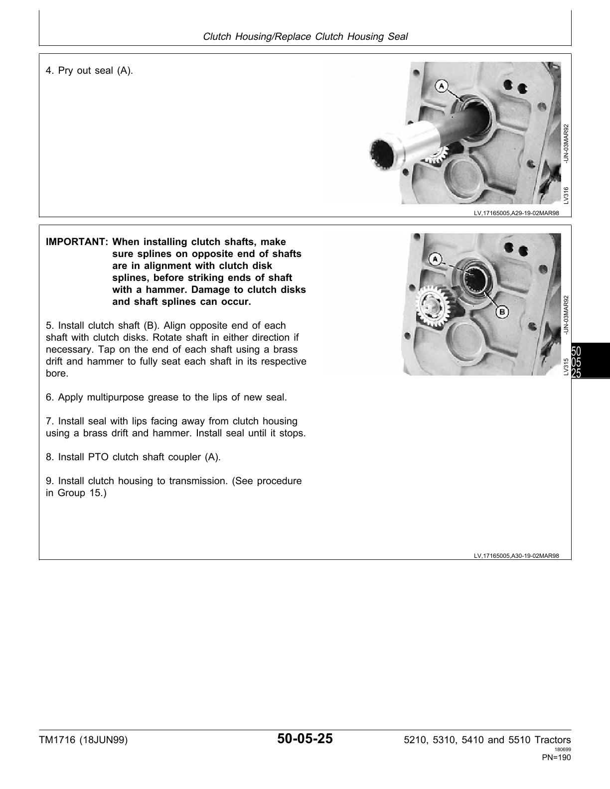 John Deere 5210 5310 5410 5510 Tractor Service Repair Manual - Image 4
