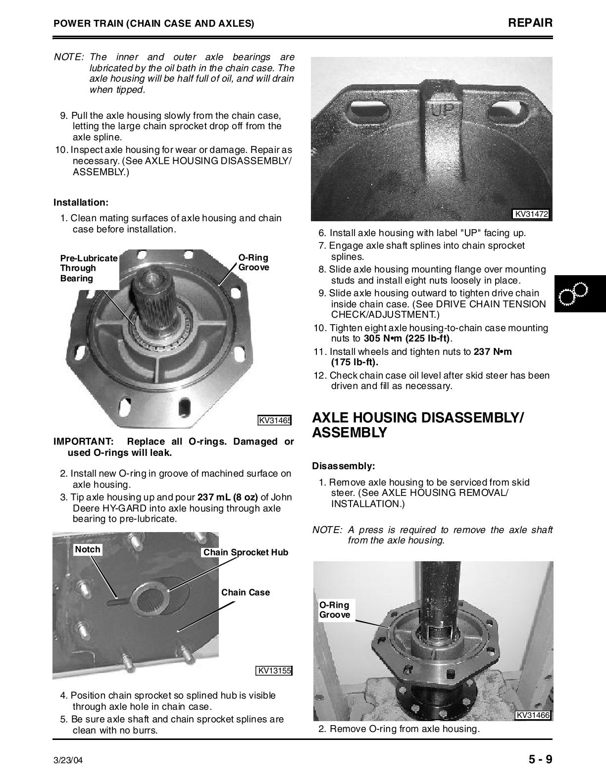 John Deere 280 Skid Steer Loader Service Repair Manual - Image 3