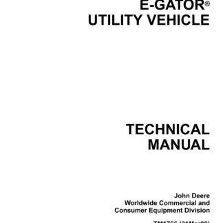 John Deere E-Gator Utility Vehicle Service Repair Manual