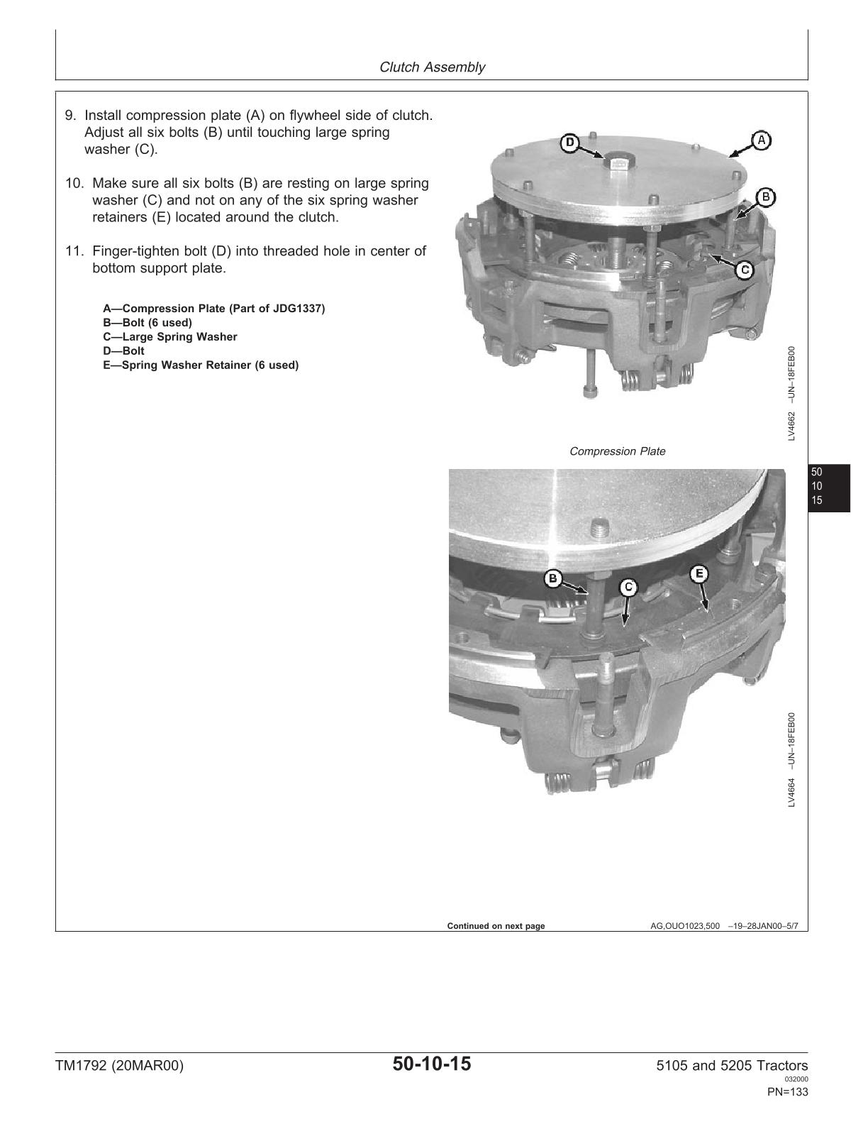 John Deere 5105 5205 Tractor Service Repair Manual - Image 2