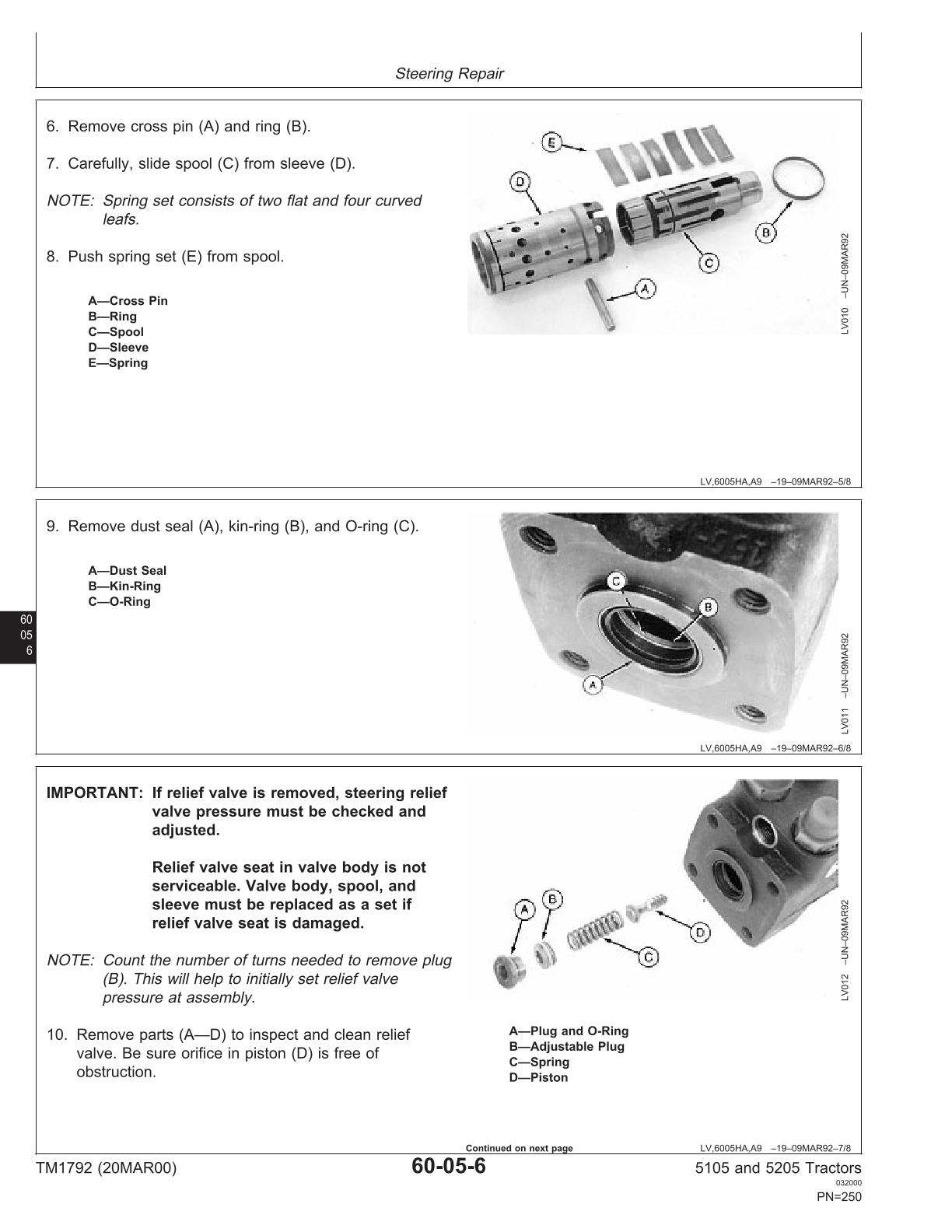 John Deere 5105 5205 Tractor Service Repair Manual - Image 4