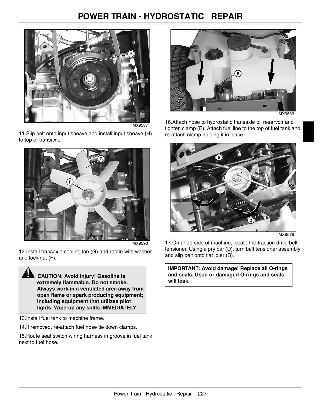 John Deere GX355 Lawn Garden Tractor Service Repair Manual - Image 3
