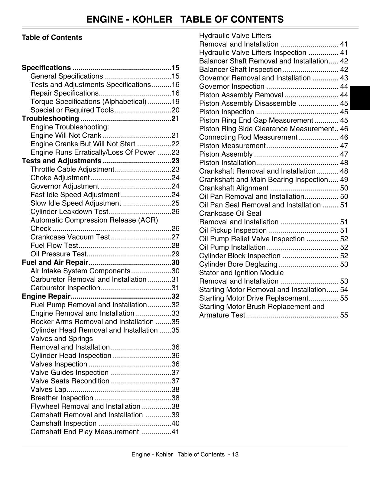 John Deere LT150 LT160 LT170 LT180 Lawn Garden Tractor Service Repair Manual - Image 2