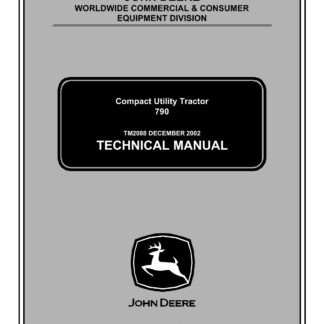 John Deere 790 Compact Utility Tractor Service Repair Manual